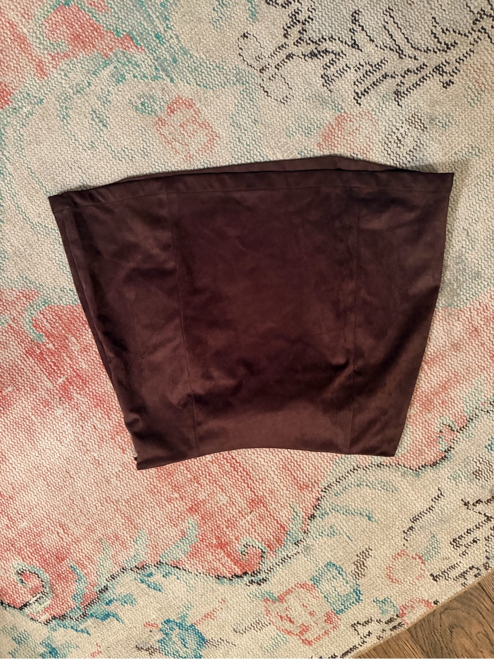 vestique Dark Brown Suede-Look Mini Skirt